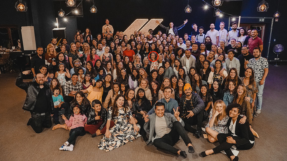 Dajana (circled) at the 2021 Steiger Missions School in Germany