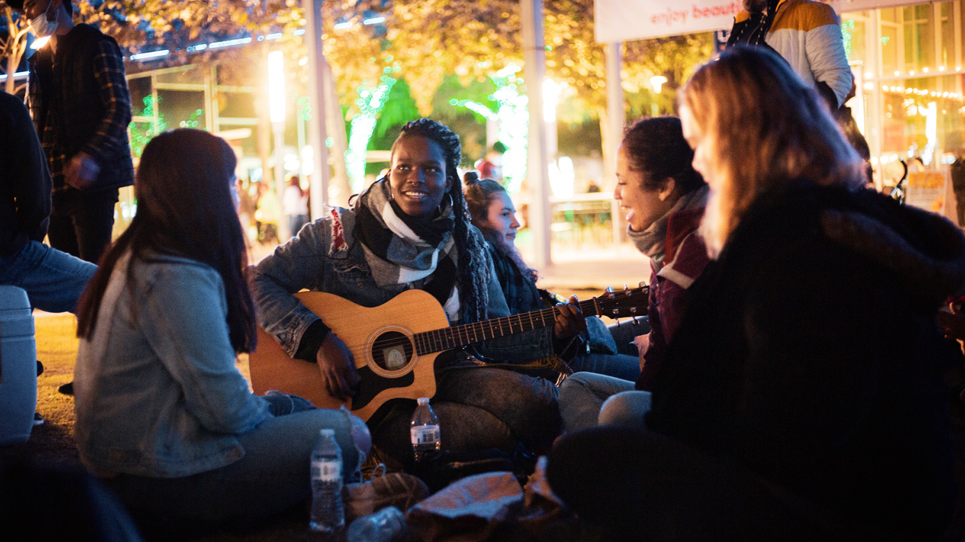 Yvonne connecting with young people on the streets